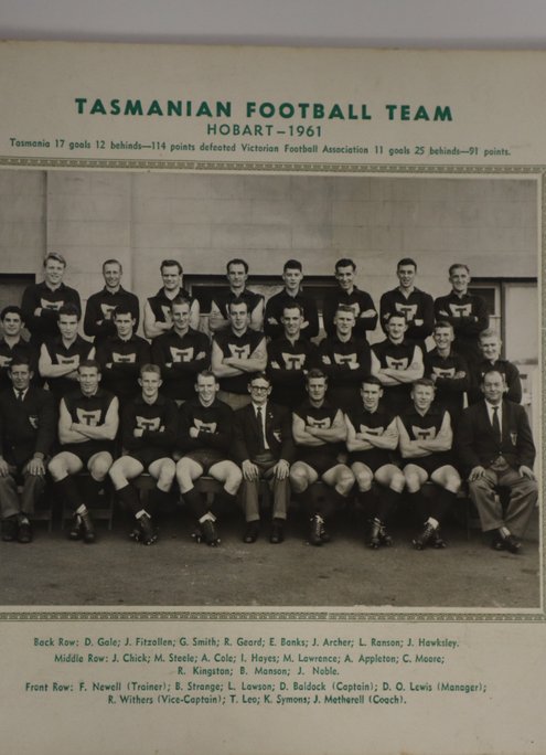 Tasmanian Football Team, 1961